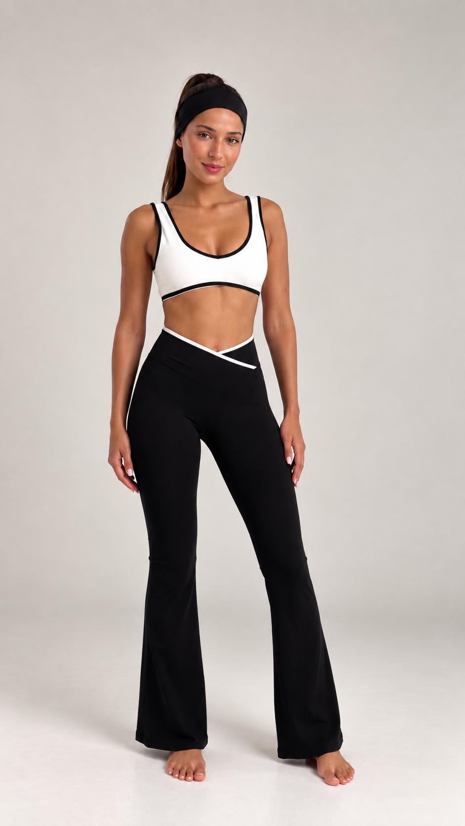 ÉLAN Cross-Waist Flare Pant