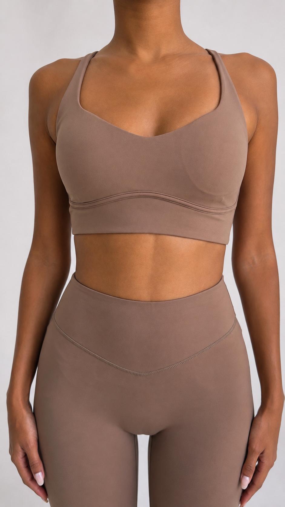 Sculpt Contour Sports Bra in Mocha — image 3